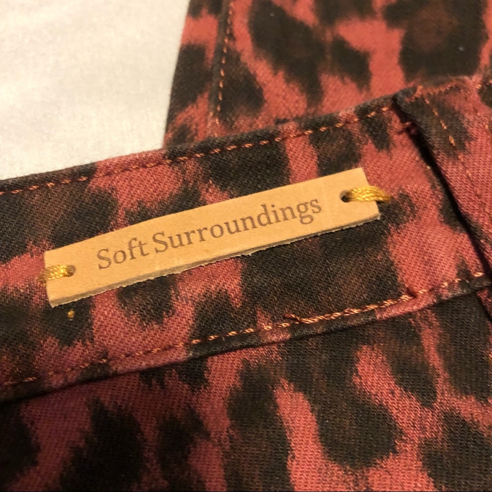 Soft Surroundings NWT The Ultimate High Rise Skinny Ankle Jean in Leopard Sz 14 - Picture 4 of 14